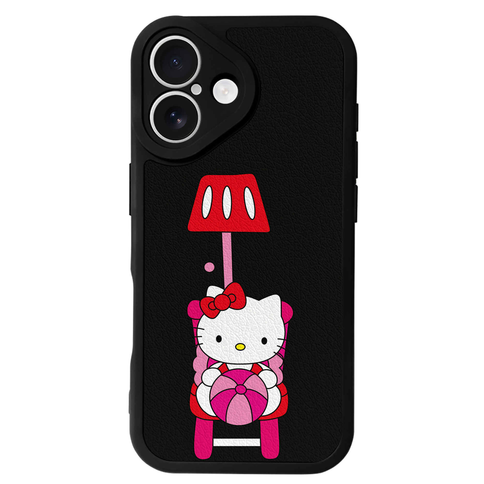 （画像用） Hello Kitty ハローキティ 【iPhone 16シリーズ対応】シリコンスマホケース（レザー調） 材質：シリコン